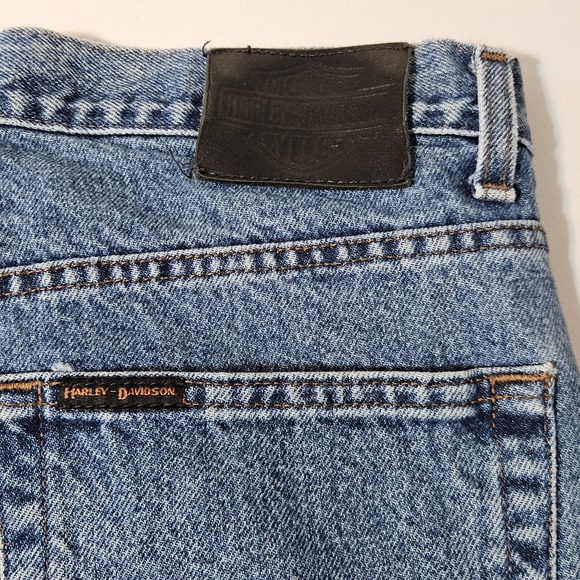Harley Davidson Jeans Mens Size 36x33 Blue Straight Denim Vintage - Picture 12 of 14